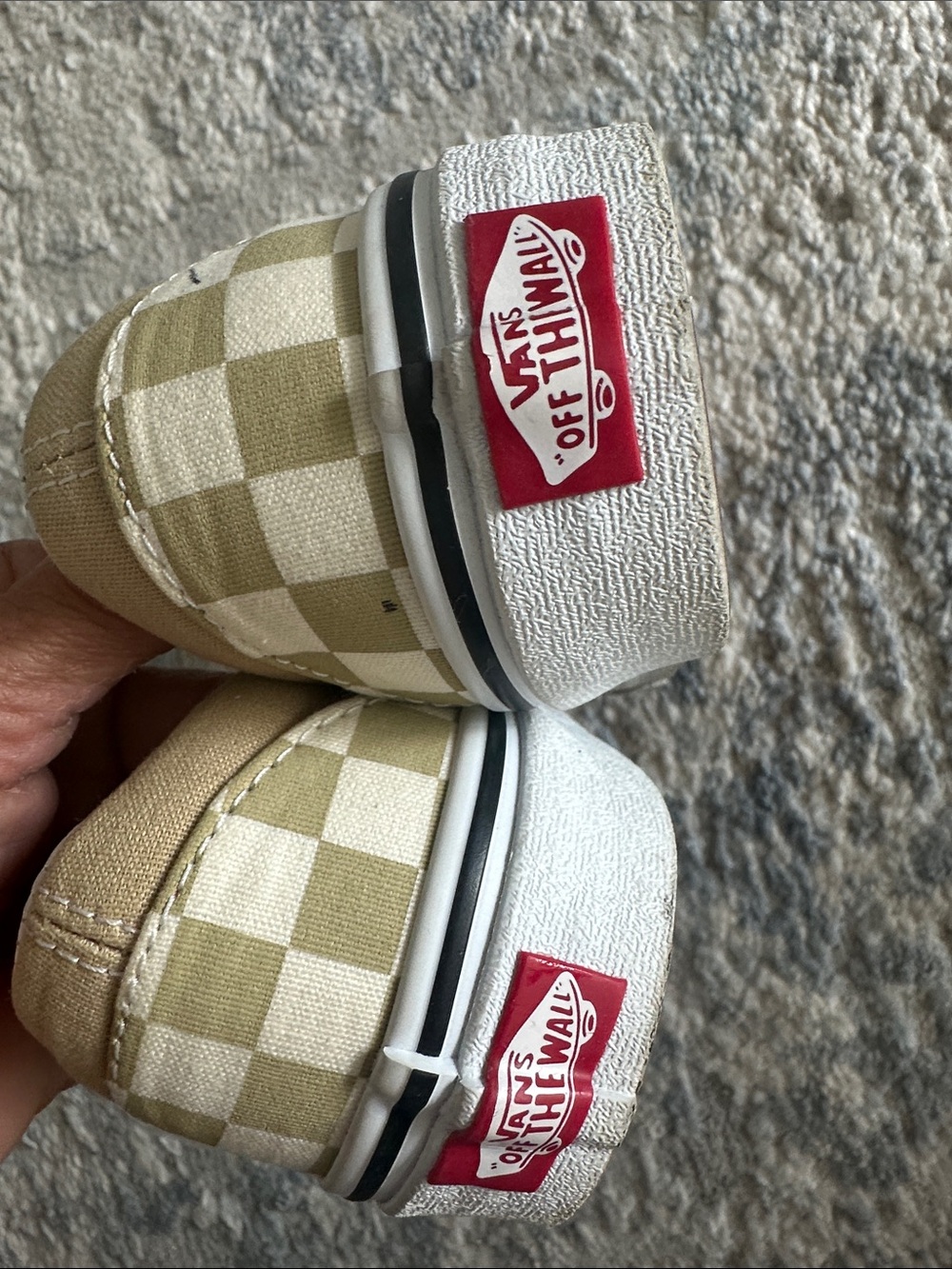 Vans Unisex Slip-On Checkerboard Sneakers in Beige and White mens 5.5/7 women’s - Picture 4 of 5